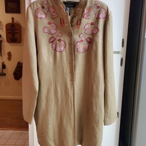 Mandarin embroidered jacket